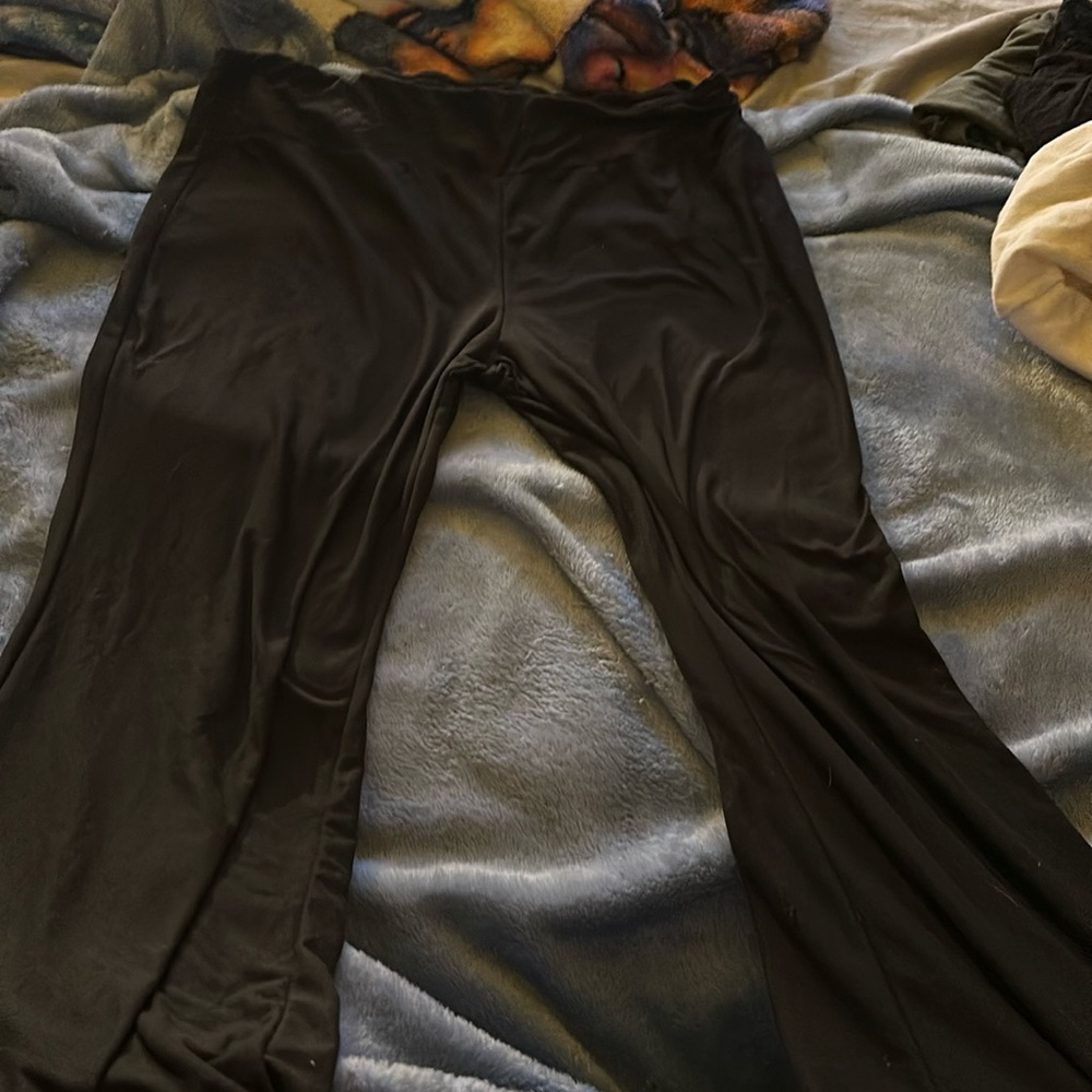 Black flare leggings